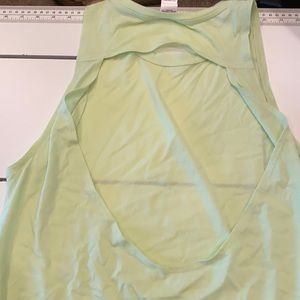 Victoria sport lime green cutout back workout tank
